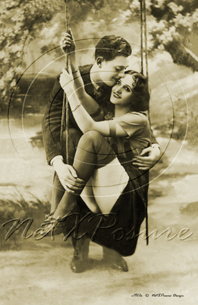 Picture of Risque - Couple Swinging on Swing c1920s - R015