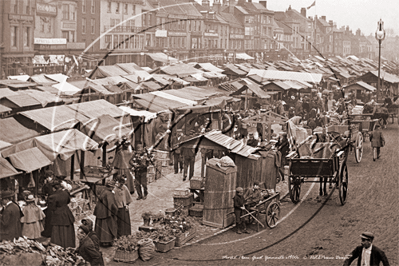 The Market, Market Place, Great Yarmouth in Norfolk c1900s
