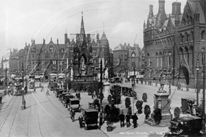 Town Hall, Albert Square, Manchester in Lancashire c1910s