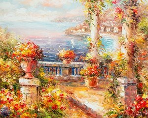 Picture of Seaside - Mediterranean Balcony View - O049