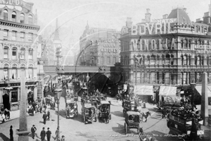 Ludgate Circus and Hill in London c1900s